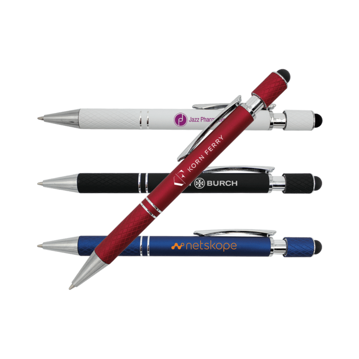 Halcyon® Executive Metal Spin Top Pen with Stylus
