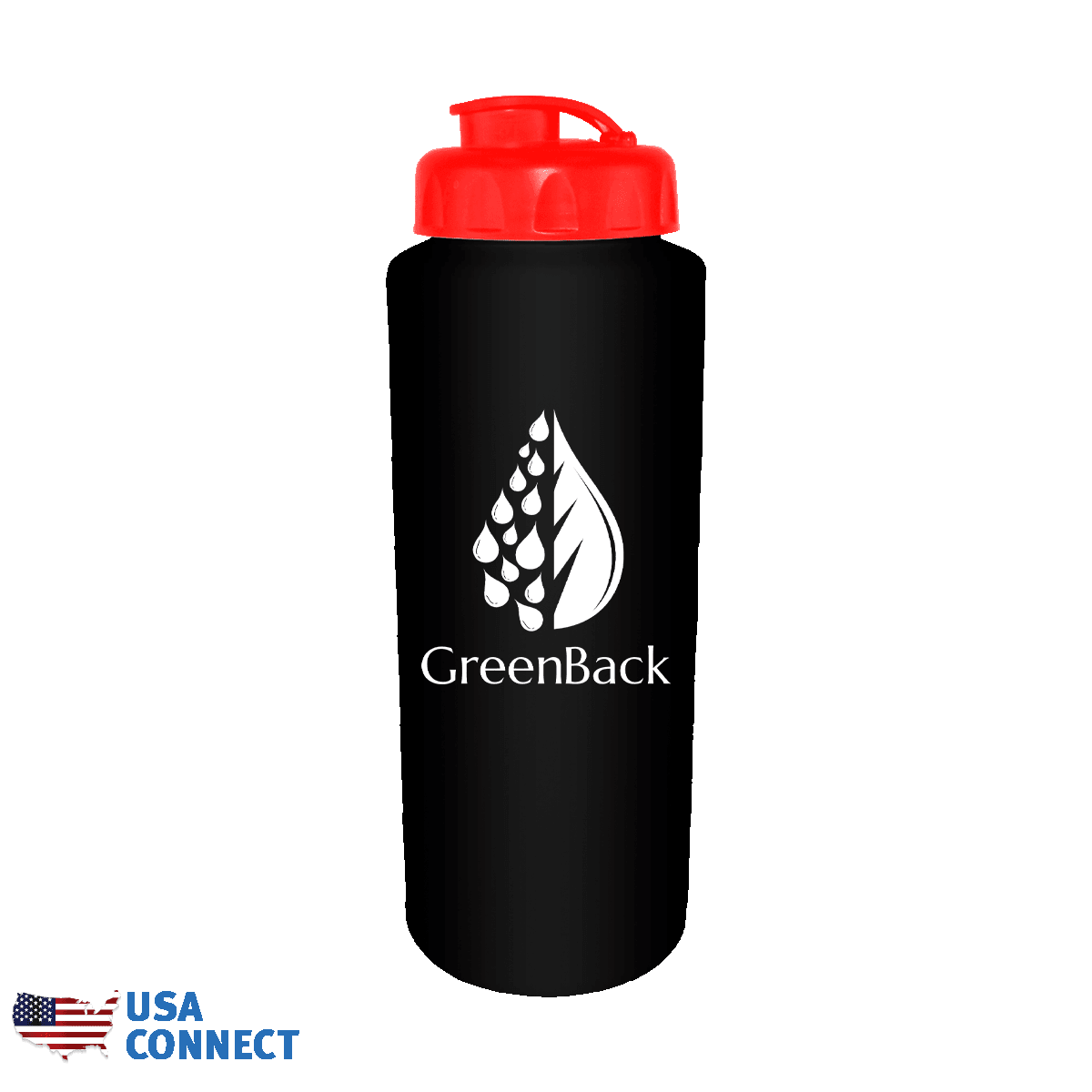 32 oz. Sports Bottle with Flip Top Cap - USA Connect