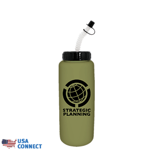32 oz Grip Bottle with Flexible Straw - USA Connect