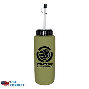 32 oz Grip Bottle with Flexible Straw - USA Connect