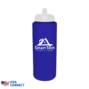 32 oz. Sports Bottle with Push 'n Pull Cap - USA Connect