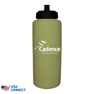 32 oz. Grip Bottle with Push 'n Pull Cap - USA Connect