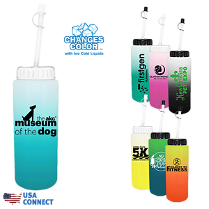 Mood™ 32 oz. Sports Bottle with Flexible Straw - USA Connect