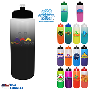 Mood™ 32 oz. Sports Bottle with Push 'n Pull Cap - USA Connect