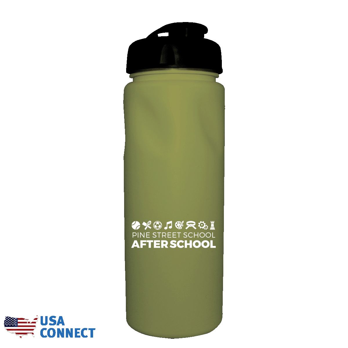 24 Oz. Cycle Bottle with Flip Top Cap - USA Connect