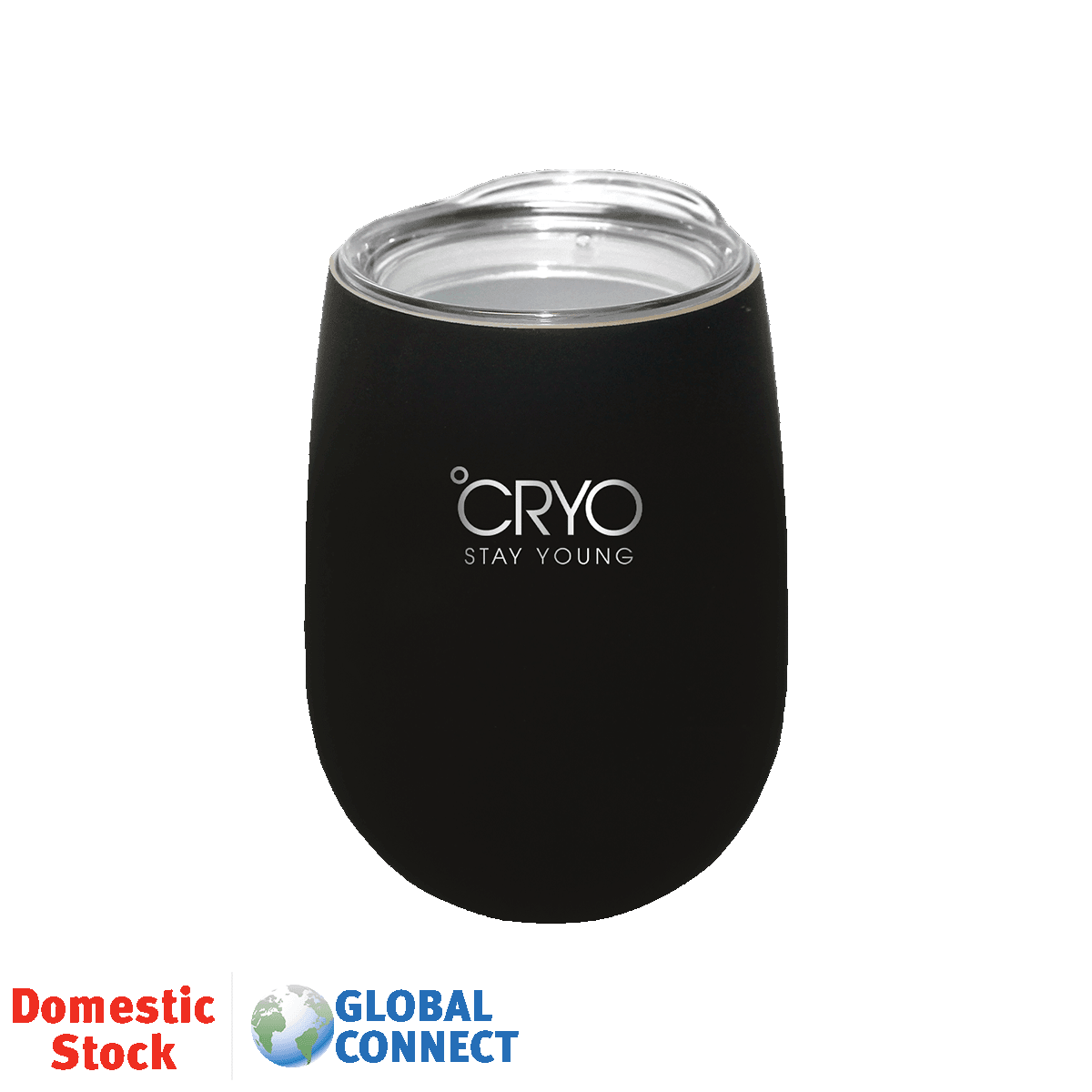 Halcyon® 12 oz. Wine Glass with Lid, Global Connect - Laser Standard
