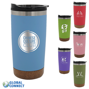 Halcyon® 20 oz. Cork Bottom Tumbler, Global Connect - Laser Standard