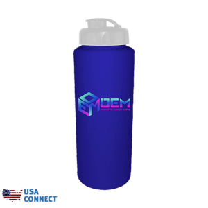 32oz. Sports Bottle with Flip Top Cap, Full Color Digital - USA Connect