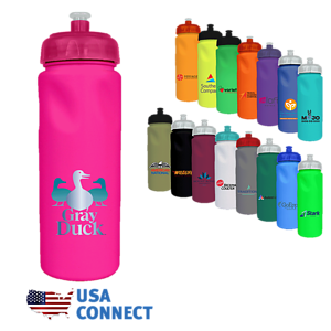 24 Oz. Cycle Bottle with Push 'n Pull Cap, Full Color Digital - USA Connect
