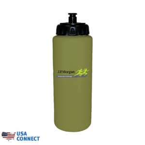 32oz. Sports Bottle w/Push 'n Pull Cap, Full Color Digital - USA Connect