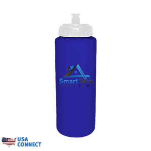32oz. Sports Bottle w/Push 'n Pull Cap, Full Color Digital - USA Connect