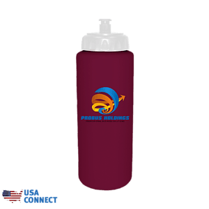 32oz. Sports Bottle w/Push 'n Pull Cap, Full Color Digital - USA Connect