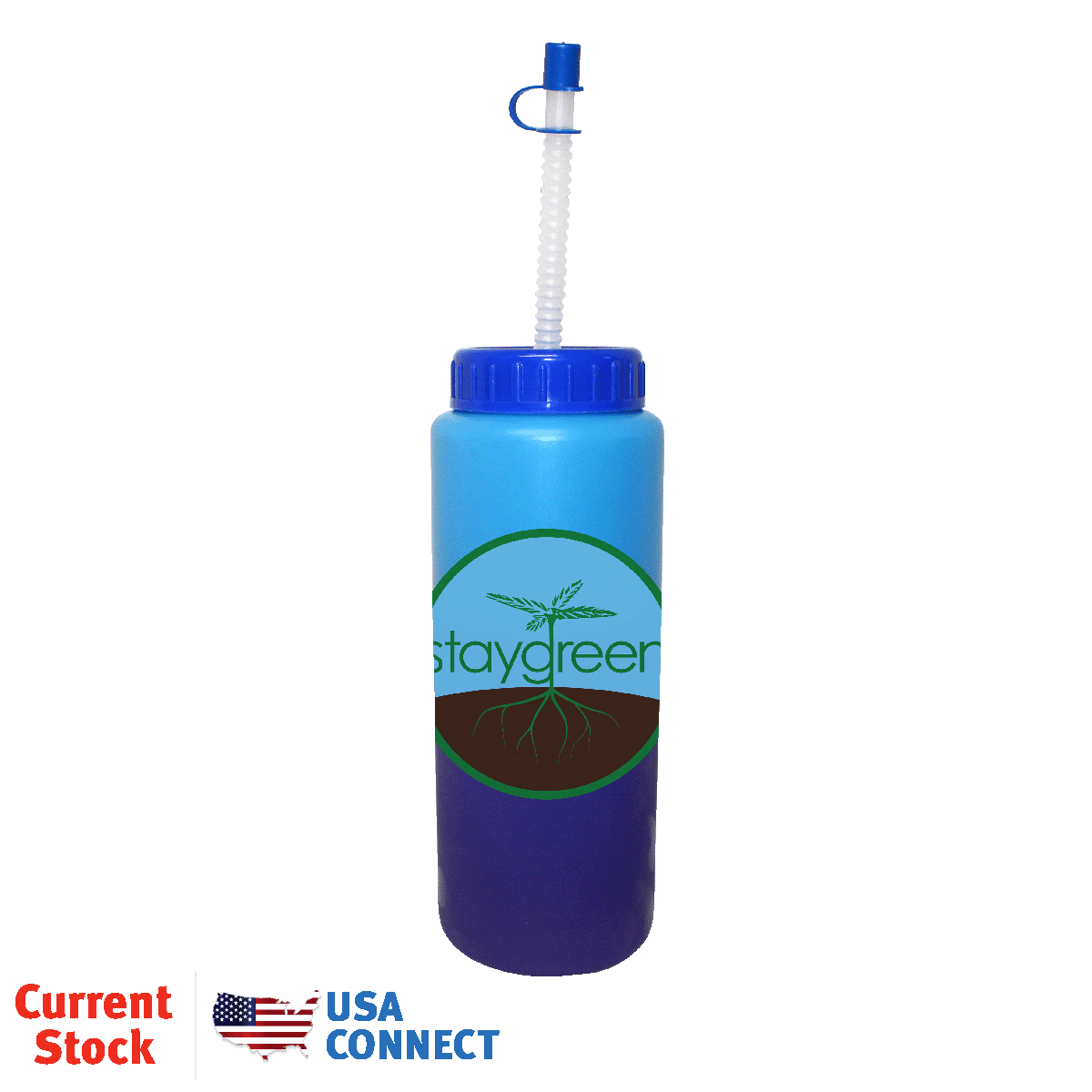 Mood™ 32 oz. Sports Bottle With Flexible Straw, Full Color Digital - USA Connect