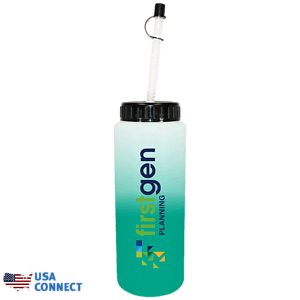 Mood™ 32 oz. Sports Bottle With Flexible Straw, Full Color Digital - USA Connect