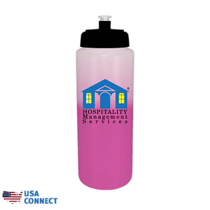 Mood™ 32 oz. Sports Bottle With Push 'n Pull Cap, Full Color Digital - USA Connect
