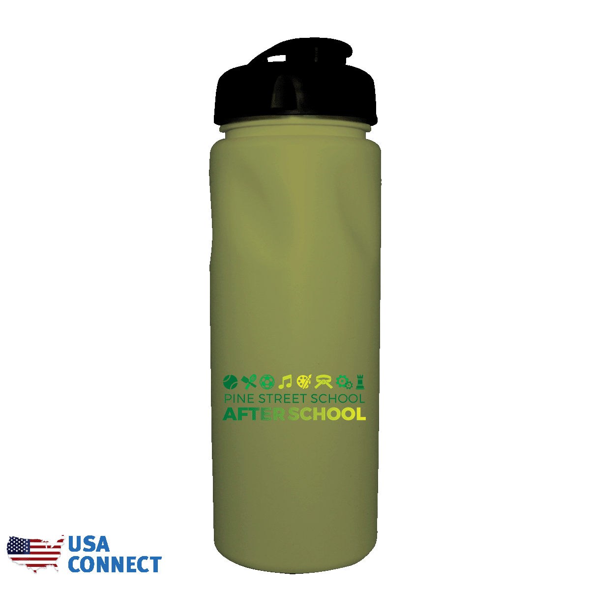 24 Oz. Cycle Bottle with Flip Top Cap, Full Color Digital - USA Connect