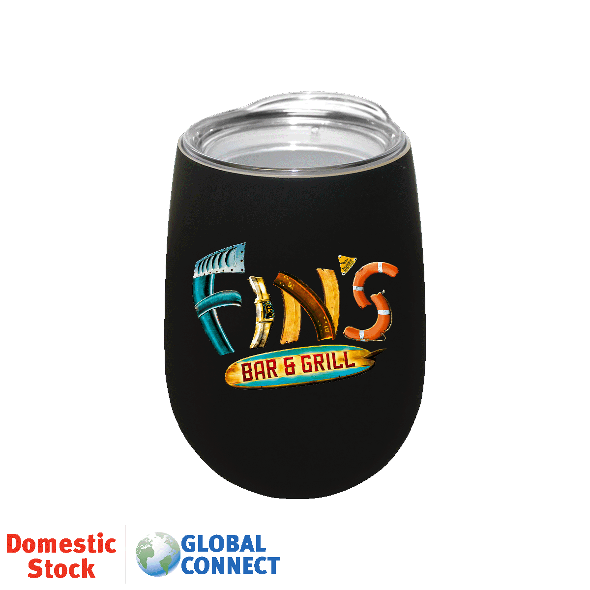 Halcyon® 12 oz. Wine Glass with Lid, Global Connect - Full Color Digital