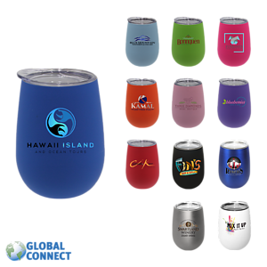 Halcyon® 12 oz. Wine Glass with Lid, Global Connect - Full Color Digital