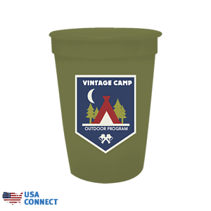 12 oz. Smooth Stadium Cup, Full Color Digital - USA Connect