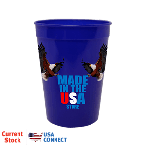 12 oz. Smooth Stadium Cup, Full Color Digital - USA Connect