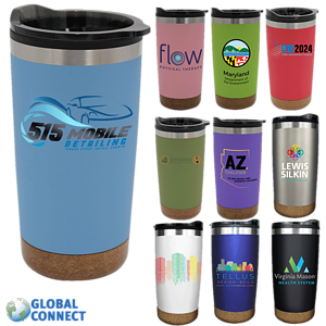 Halcyon® 20 oz. Cork Bottom Tumbler, Full Color Digital - Global Connect
