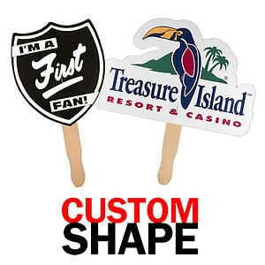 Custom Shape Hand Fan, Full Color Digital