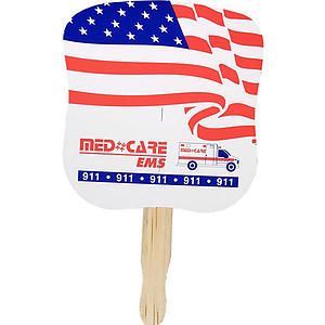 Patriotic Hand Fan, Full Color Digital