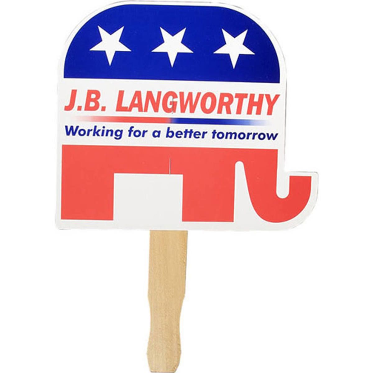 Patriotic Hand Fan, Full Color Digital