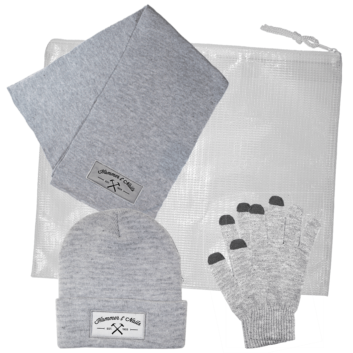 3 Piece Knit Set with All Purpose Pouch
