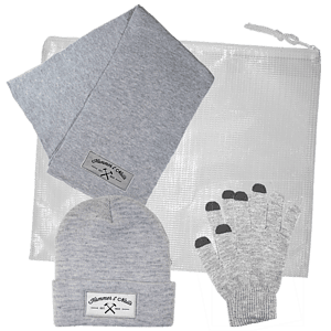 3 Piece Knit Set with All Purpose Pouch