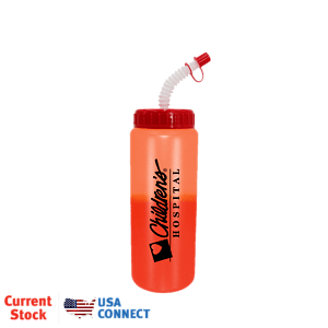 32 oz. Sports Bottle with Flexible Straw