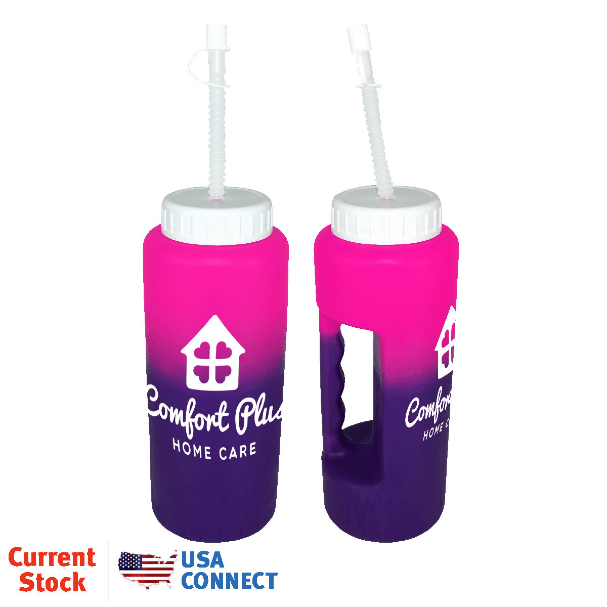 Mood™ 32 oz. Grip Bottle with Flexible Straw