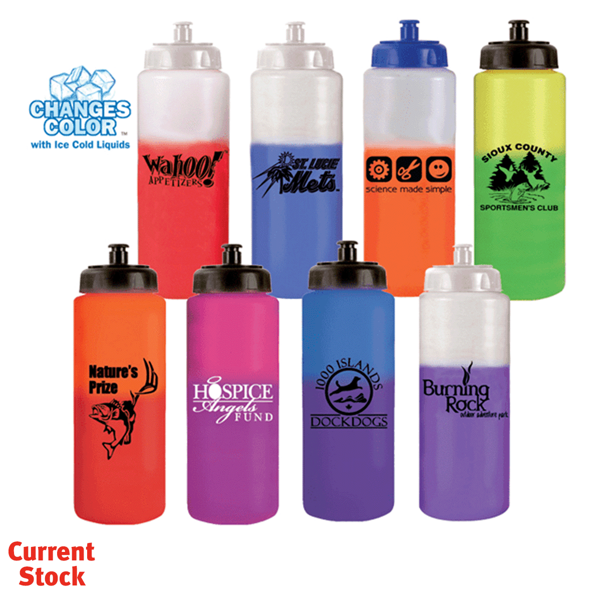 Promotional Mood™ 32 oz. Sports Bottle with Push 'n Pull Cap ...