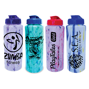 32 oz. Confetti Sports Bottle with Flip Top Cap