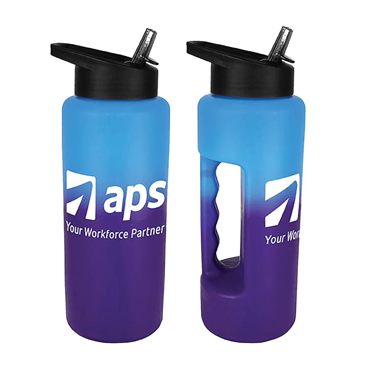 Mood 32 oz. Grip Bottle with Straw Cap Lid