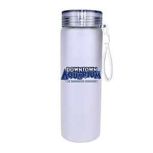 Halcyon® 20 oz. Frosted Glass Bottle with Screw on Lid