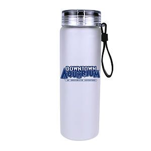 Halcyon® 20 oz. Frosted Glass Bottle with Screw on Lid