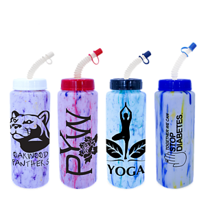 32 oz. Confetti Sports Bottle with Flexible Straw..