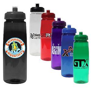 30 oz. Poly-Saver PET Bottle with Push 'n Pull Cap