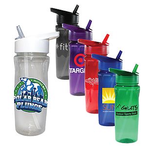 18 oz. Poly-Saver PET Bottle with Straw Cap