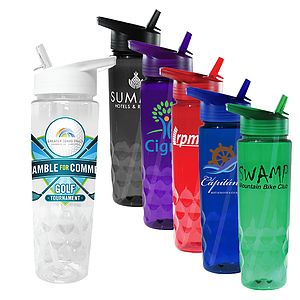 24 oz. Poly-Saver PET Bottle with Straw Cap