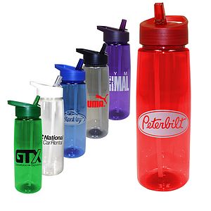 30 oz. Poly-Saver PET Bottle with Straw Cap