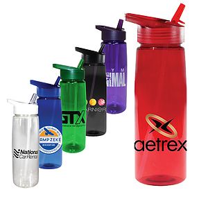 30 oz. Poly-Saver PET Bottle with Straw Cap