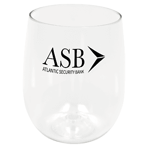 12 oz. Plastic Stemless Wine Glass