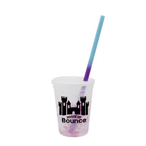 Mood 12 oz. Rainbow Confetti Cup/Straw/Lid Set