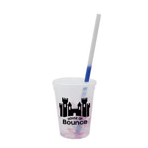 Mood 12 oz. Rainbow Confetti Cup/Straw/Lid Set