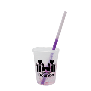Mood 12 oz. Rainbow Confetti Cup/Straw/Lid Set