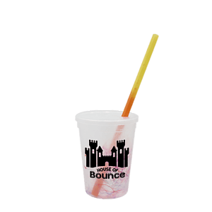 Mood 12 oz. Rainbow Confetti Cup/Straw/Lid Set