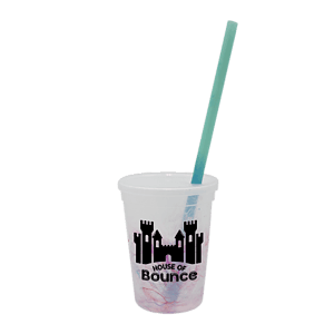 Mood 12 oz. Rainbow Confetti Cup/Straw/Lid Set