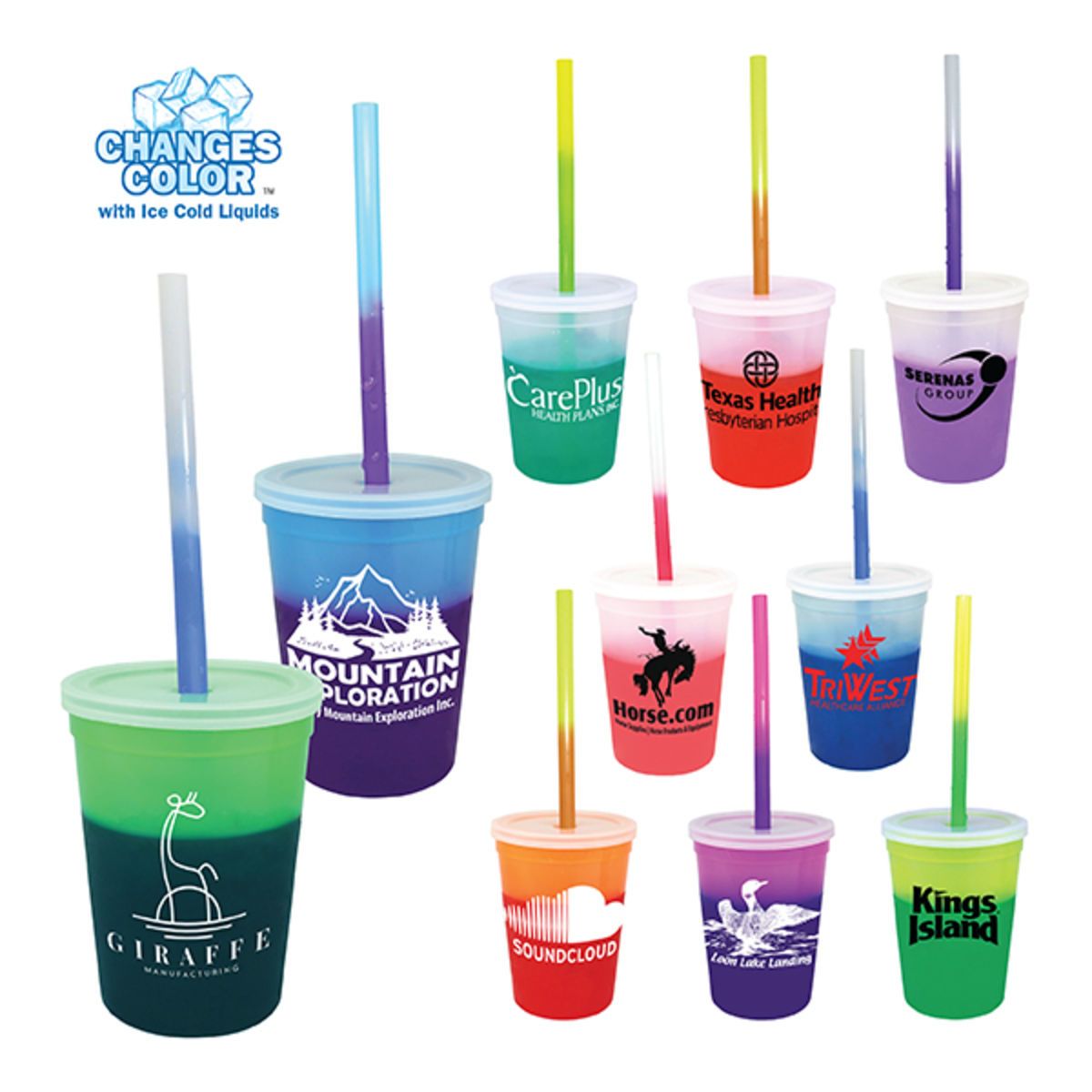 Mood™ 12 oz. Stadium Cup/Straw/Lid Set